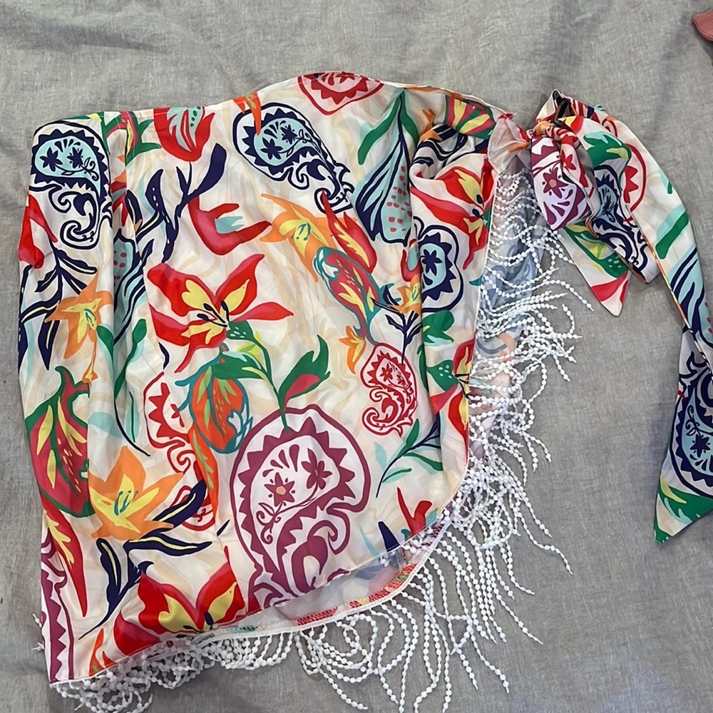 Multicolor Tassel Mini Skirt CoverUp